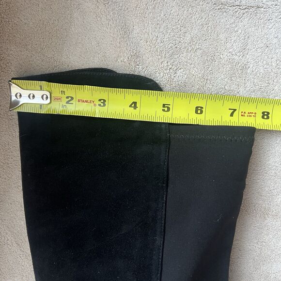 Stuart Weitzman 5050 Black Suede Over The Knee Tall Boots Women 9 M Back Stretch - Picture 11 of 16